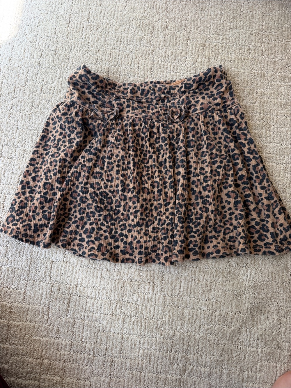 Crewcuts Leopard Print Mini Skirt in Brown and Black size 8